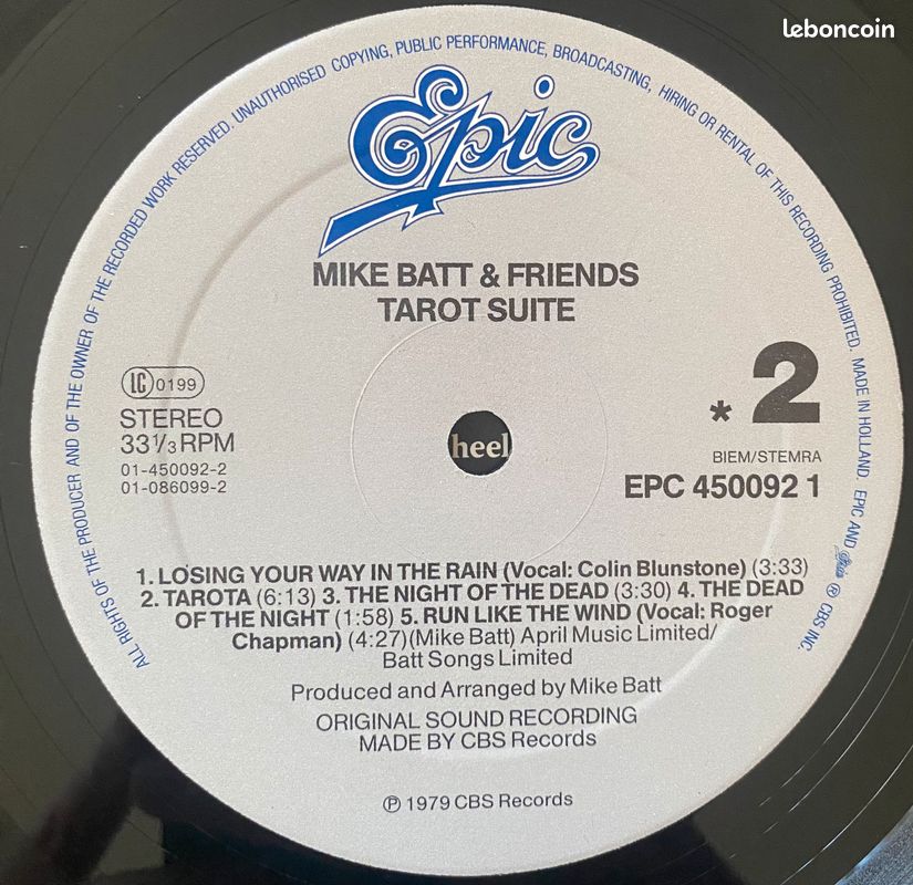Vinyle - Mike Batt and Friends - Tarot Suite - EPC 450092 1 (image 9)