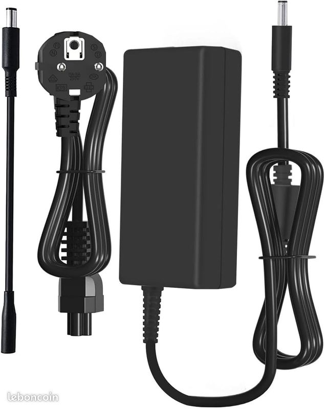 Chargeur PC Portable 4.5x3.0mm 7.4x5.0mm Chargeur Dell 65W Pour Ordinateur Portable - Compatible Inspiron 13-17 Series Et Vostro 13-15 Series Chargeur 65w