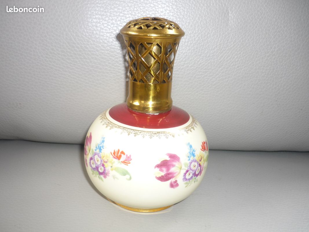 Lampe Berger Revol Porcelaine - Motif Abricot Fraise - Tampon Berger 42