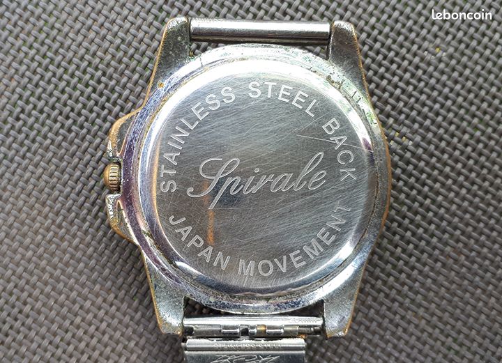 Montre Homme Vintage Spirale - Mouvement Quartz Japonais - Étanche 50m - Cadran Blanc