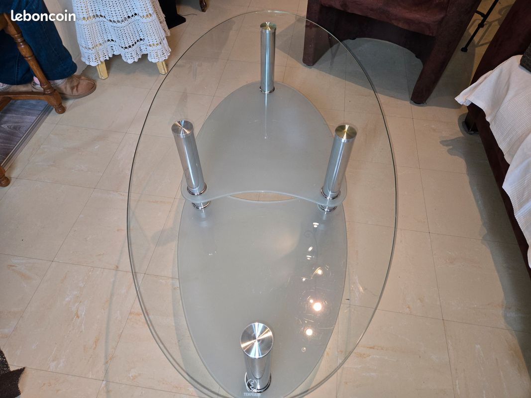 Table basse en verre avec meuble TV (image 8)