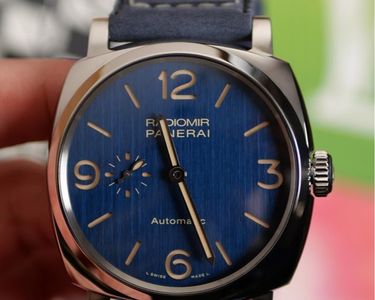 Boîtier De Montre Vintage Bucherer En Cuir Bleu - Pour Divers Modèles, état Correct Pour Bijouterie Ou Personnalisation