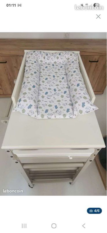 Table à langer Quax avec baignoire intégrée – Très bon état (image 5)