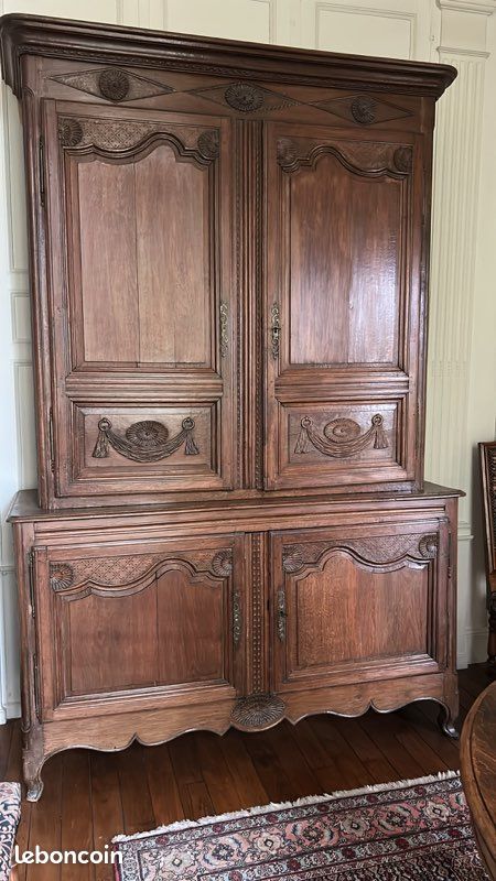 Buffet deux corps en bois (image 1)