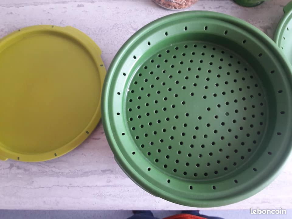 Cuiseur vapeur Tupperware vintage : Récolte d'or de rangement pour la cuisine au micro-ondes - France