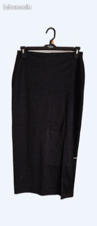 Jupe Noire A-Line Marks & Spencer – Coton, Taille 12, Avec Poches (Très Bon État)