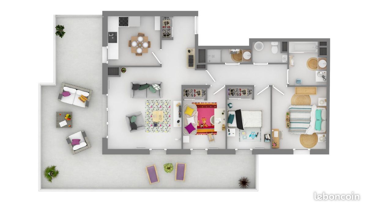 Appartement 4 pièces 77 m² · à Marseille · 77 m² · 1 379 €