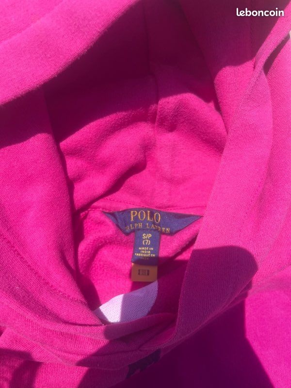 Pull Ralph Lauren rose très bon état taille 7 ans (image 3)
