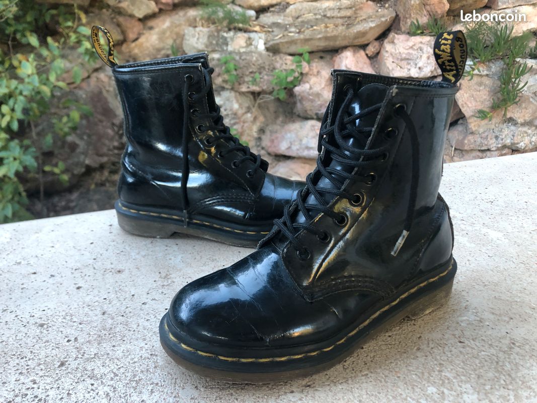 Bottines Dr. Martens Bordeaux - Pointure 37 - En Cuir - Occasion Bon état