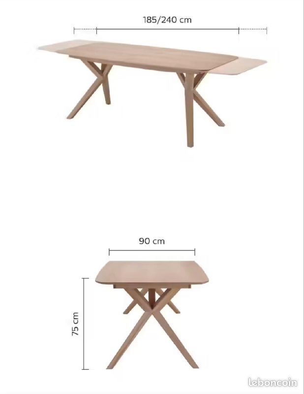 Table à manger extensible (image 4)