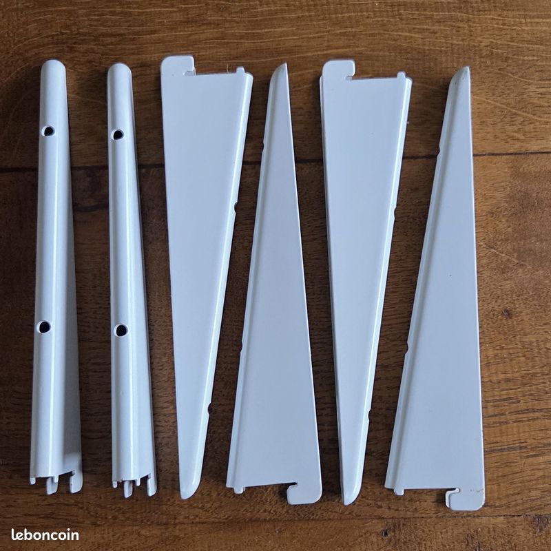 3 tablettes étagères + 3 crémaillères + 9 consoles (image 2)