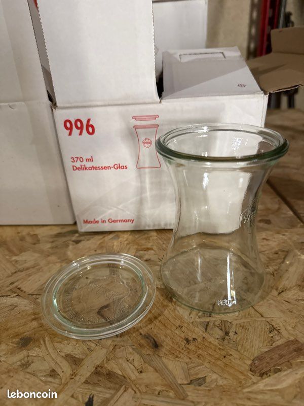 Lot de 8 verrines 370ml avec joint et couvercle neuve jamais été utilisé (image 1)