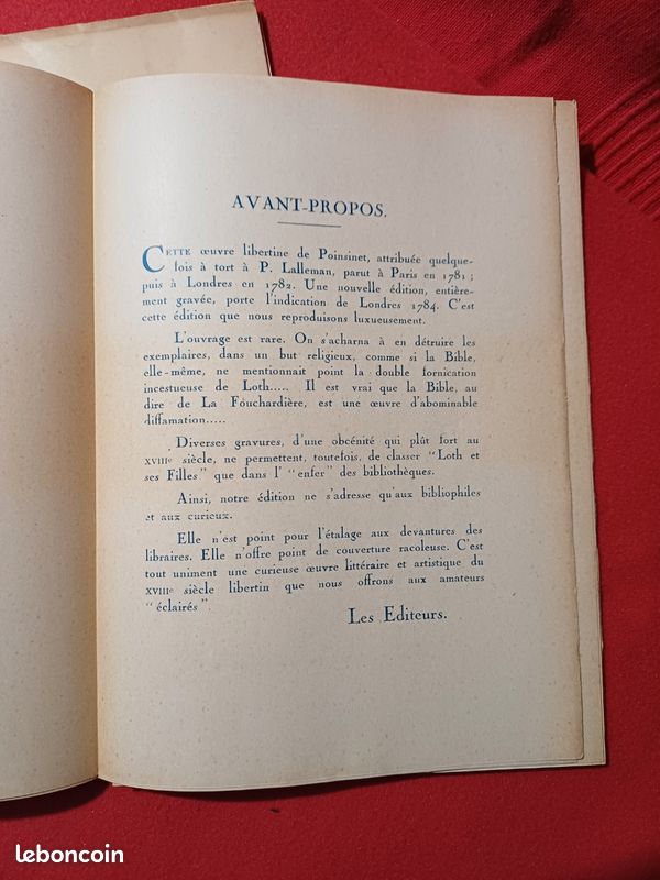 Curiosa rare et ancien - Loth et ses filles - édition 1784 à Londres (image 5)