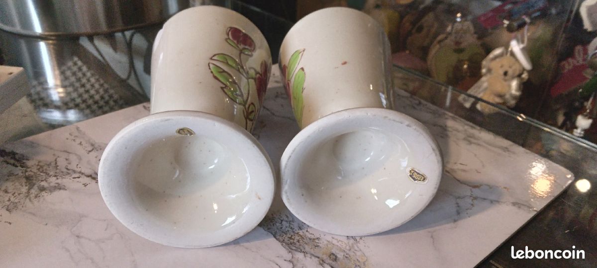 Lot de deux mazagran vintage en grès (image 4)