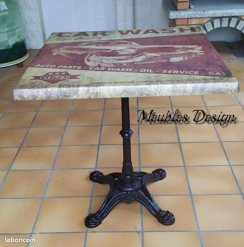 Table carrée de terrasse style Bistrot (image 2)