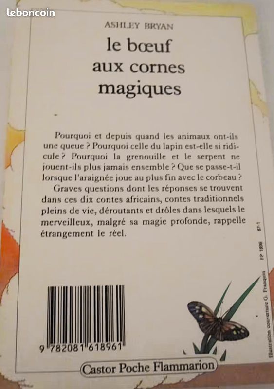 Bryan Ashley: Le bœuf aux cornes magiques, contes d'Afrique noire, Castor poche Flammarion, 204 pages (image 2)