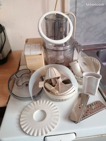 Robot Mixer Vintage Moulinex – Gris/écru, 220W, état Fonctionnel, Collection