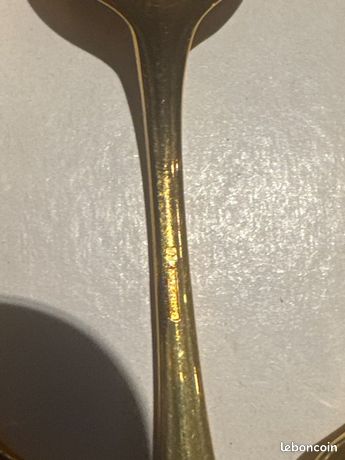 12 Cuillères à Moka Christofle – Modèle Pompadour – Métal Argenté Doré – Fabriqué En France