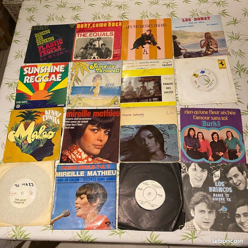 Lot 45 tours vinyle divers style (image 1)