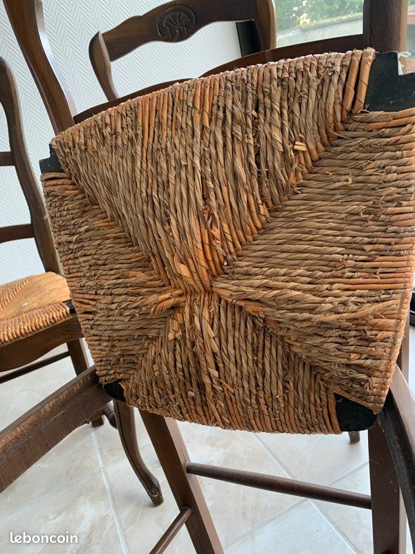 Chaise en hêtre et paille (image 4)