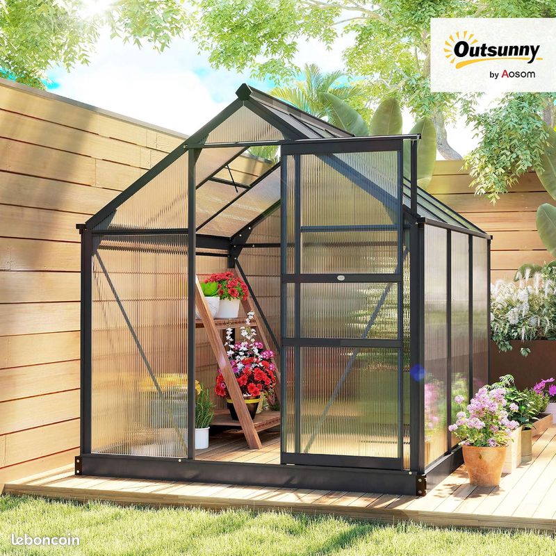 Serre de jardin Alu 190x192x201 / 3.65 M² (image 4)