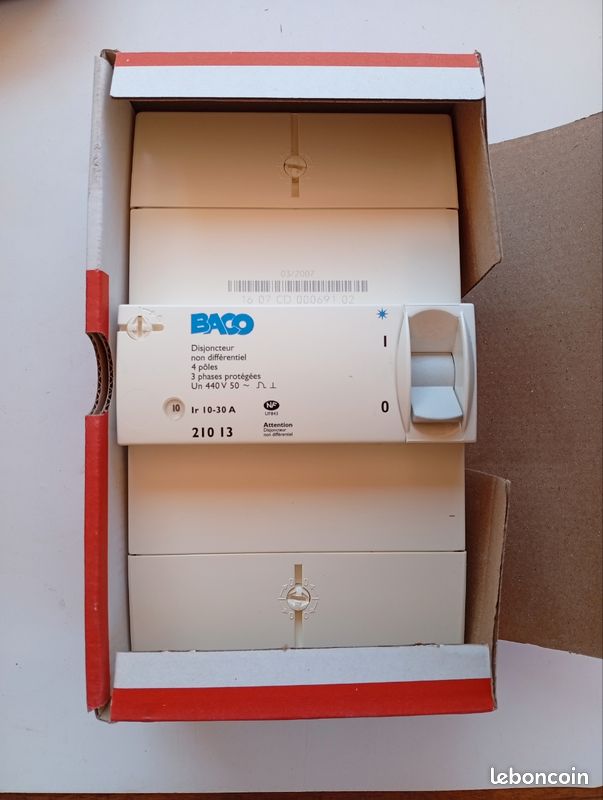 Disjoncteur différentiel Legrand BACO 210 13 ..500mA .. 10-30 A 440V (image 1)
