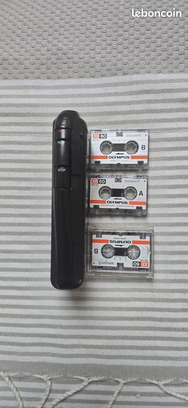 Lecteur enregistreur Microcassette, Dictaphone Olympus Pearlcorder S921 avec 3 micro cassettes (image 7)