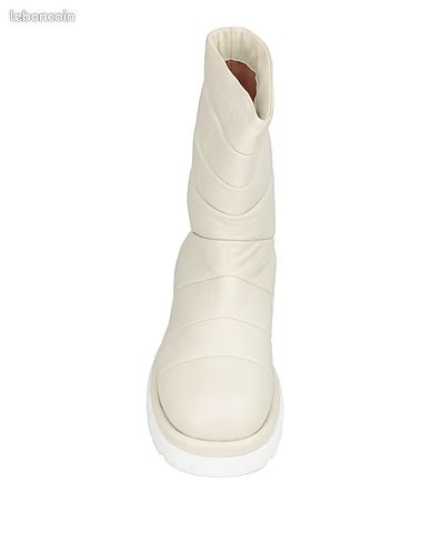 Boots en cuir blanc Ixos (image 2)