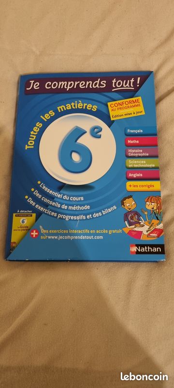 Livre "Je comprends tout 6ème" Nathan Editions - Stéph78 (image 1)
