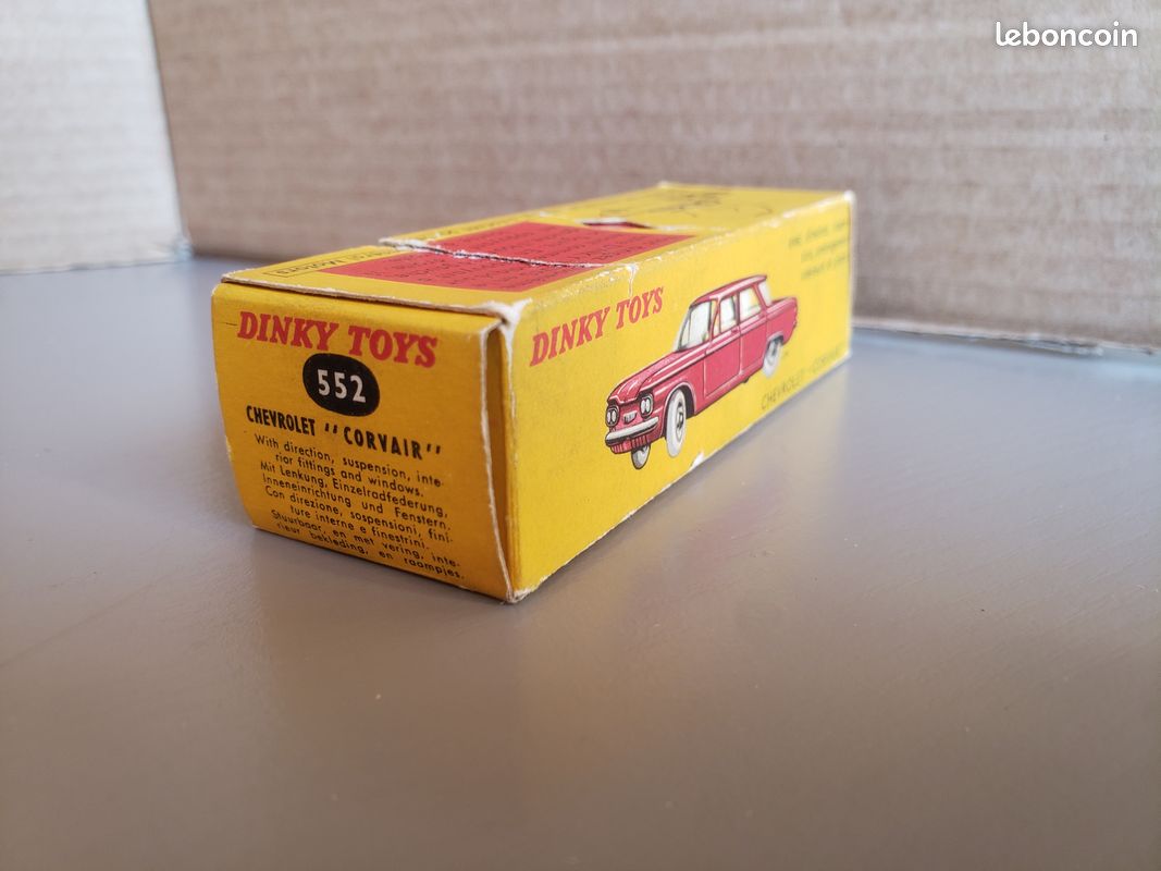 Dinky Toys 552 Chevrolet Corvair Rouge - Dans Sa Boîte D'origine, Fabrication Française