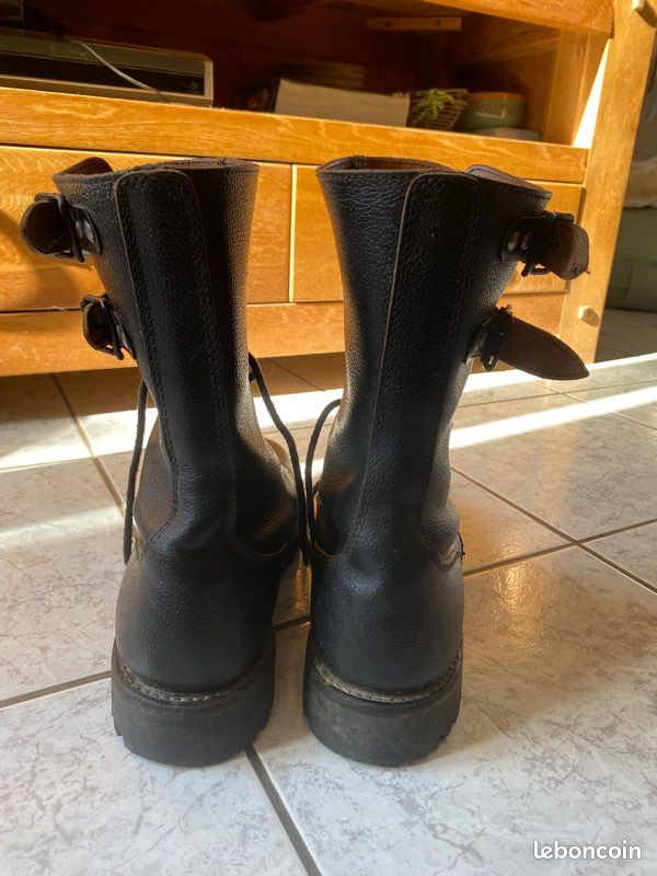 Bottes Militaires Ranger – Cuir Noir – Style Combat – Toutes Pointures Homme