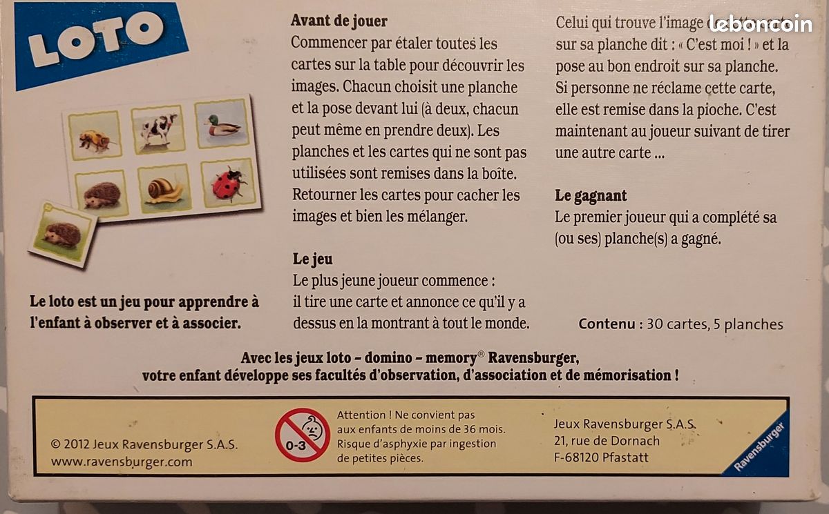 Loto Les animaux familiers (image 7)