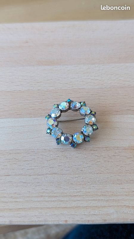 Broche ancienne sertie brillants (image 2)