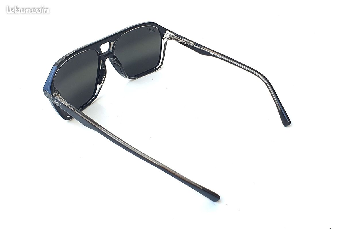 Maui jim lunettes de soleil polarisees aviateur wedges stg-bg mj880-02 57/16 135 (image 6)