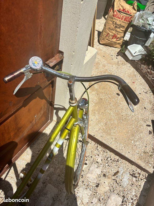 Poignée De Guidon Vélo Mixte - Cuir Véritable Marron, 125 Mm, Avec Mousse Haute Densité Et Bouchons