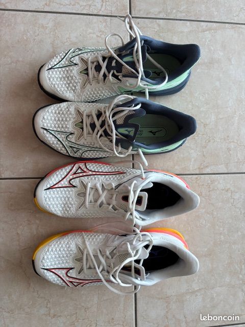 2 paires de chaussures tennis Mizuno WAVE EXCEED TOUR 6 AC taille 44 (image 1)