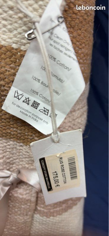 Tapis rug rose coton (image 2)