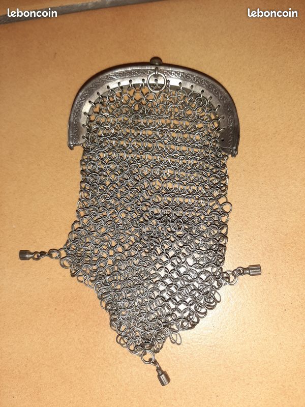 Bourse ancienne : porte-Louis en maille de fer (jccollections95) (image 2)