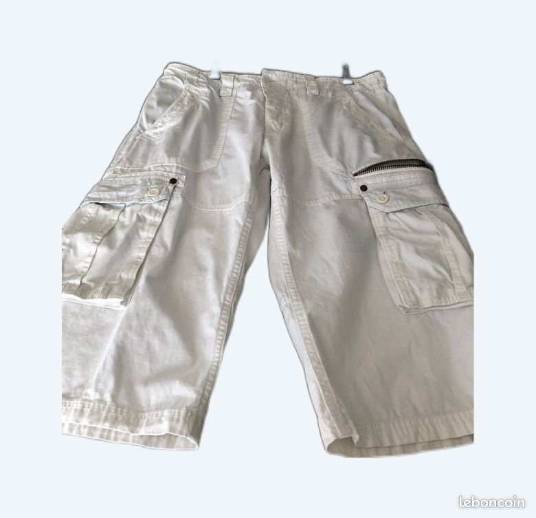 Short homme marque creeks blanc cassé taille 46 Vêtements