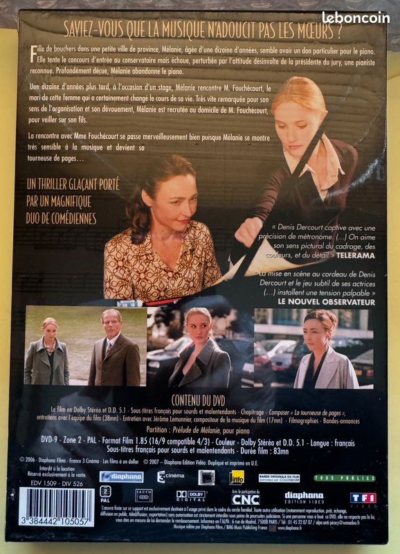 PORT OFFERT Dvd - LA TOURNEUSE DE PAGES - neuf (image 2)