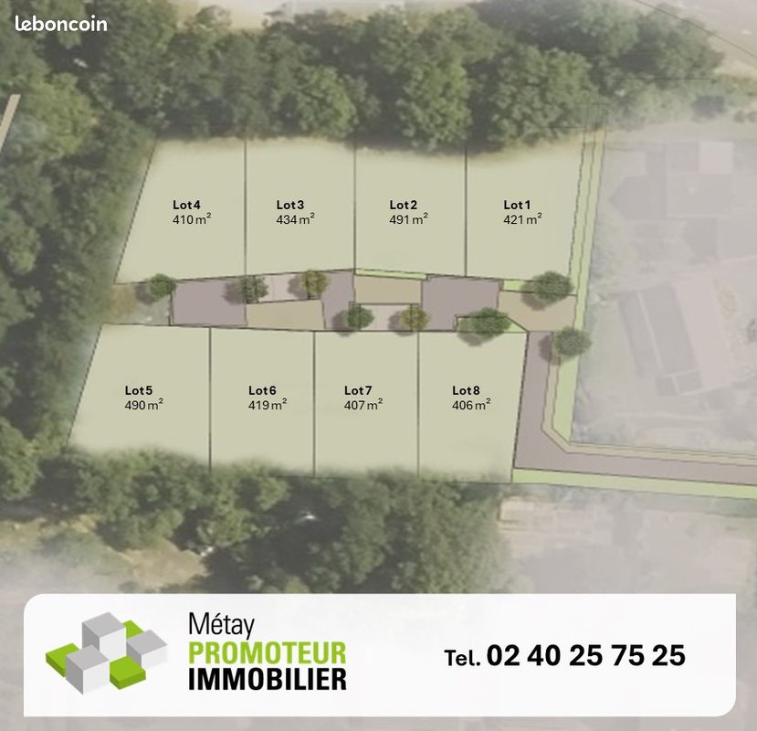 Terrain 491 m² · à Treillières · 491 m² · 169 000 €