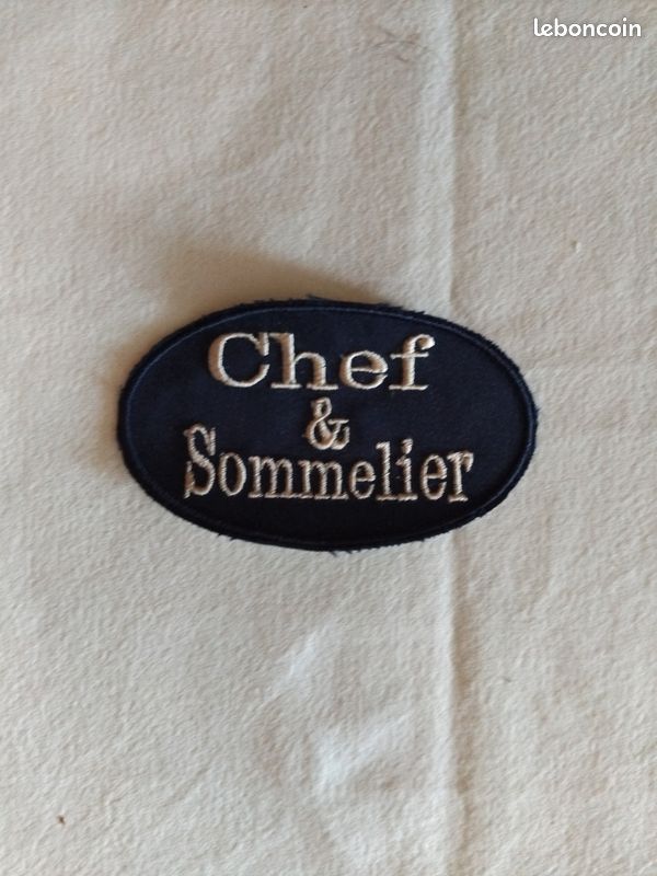 Patch Chef & Sommelier brodé à coudre. PAS DE RETRAIT (image 1)
