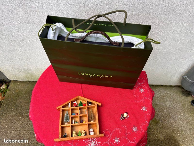 Longchamp porte-documents Boxford Noir Bleu Bourdeau TBÉ