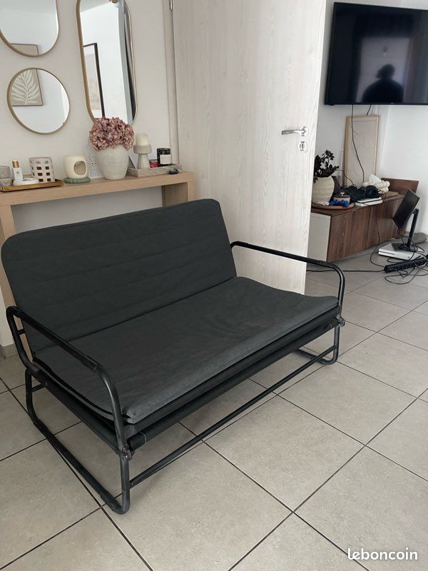 GLOSTAD canapé 2 pl + méridienne, Knisa gris foncé - Suisse