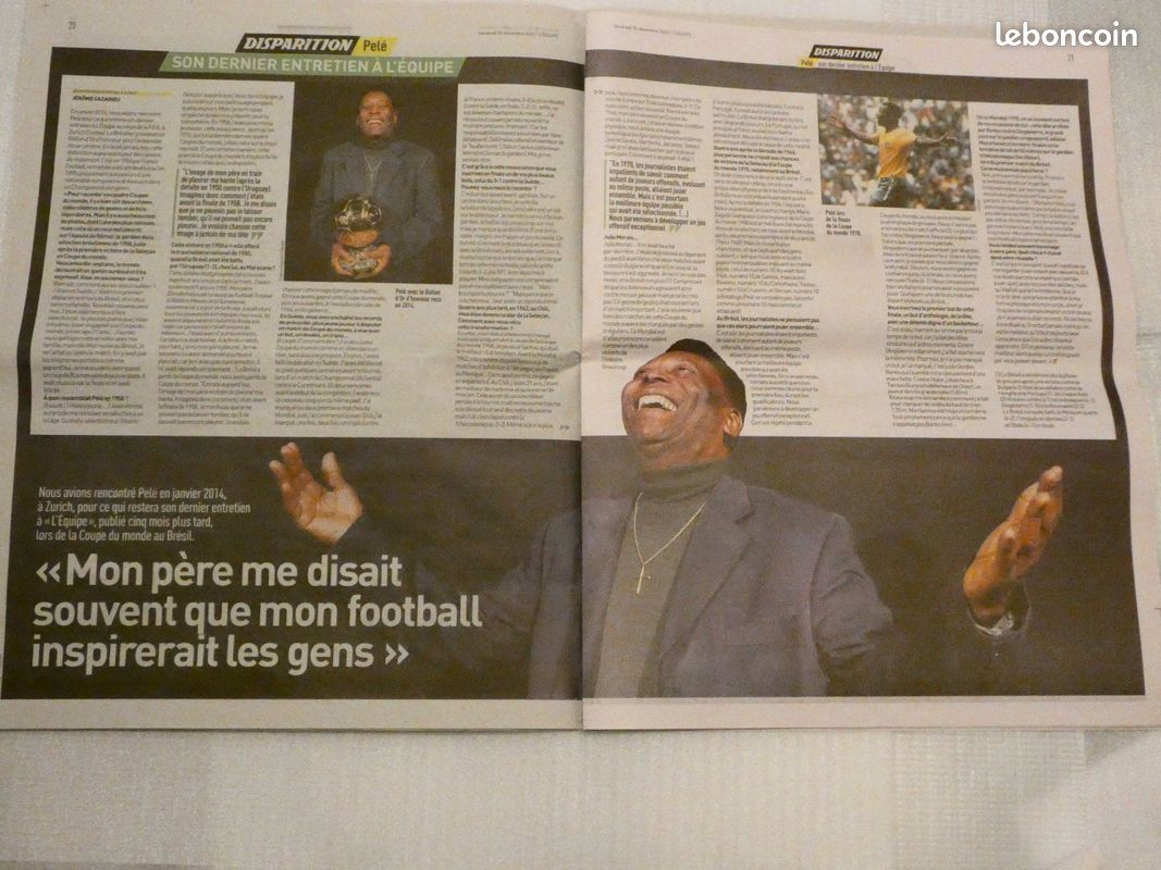 Journal L’Equipe N°24975 Du 30/12/2022 Mort Décès Pelé Il