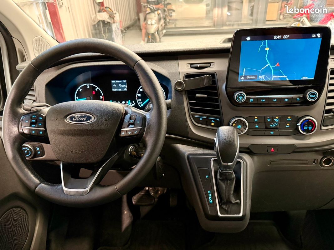 FORD TRANSIT CUSTOM L1 H1 2.0 130 CH BVA6 CLIM / GPS / GALERIE / REGULATEUR / TVA RECUPERABLE 158.453km (image 8)