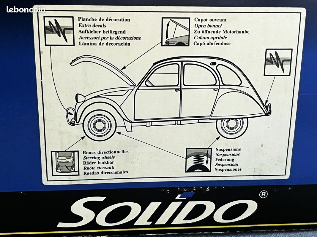 Volant Miniature Citroën 2CV Solido échelle 1/18 - Occasion Bon état