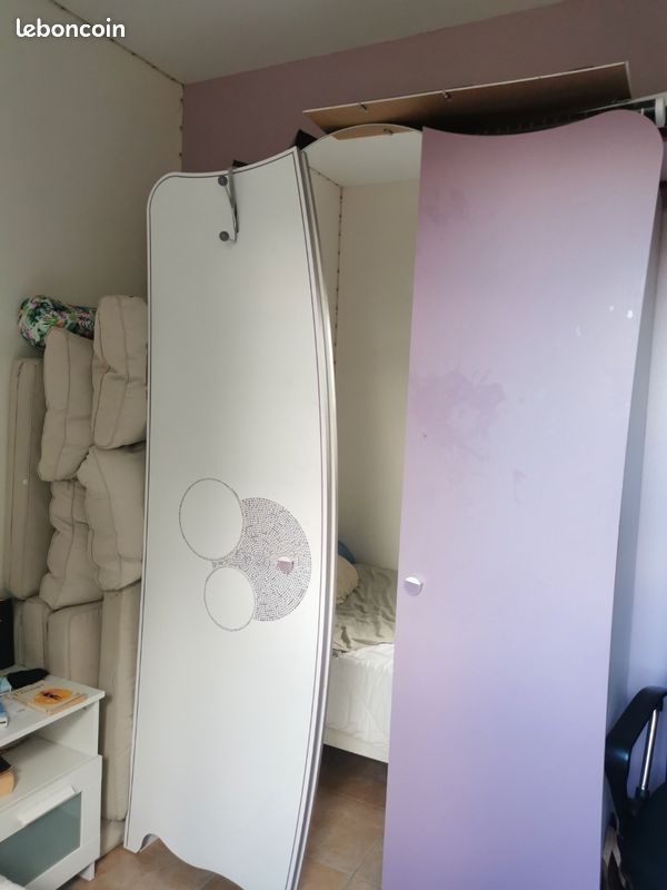 Armoire 2 portes et miroir (image 2)