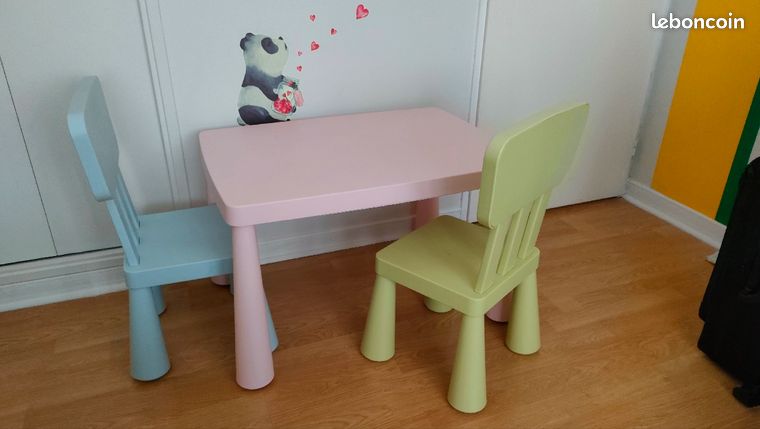 MAMMUT Table de jardin enfant, intérieur/ extérieur bleu, 85 cm - IKEA