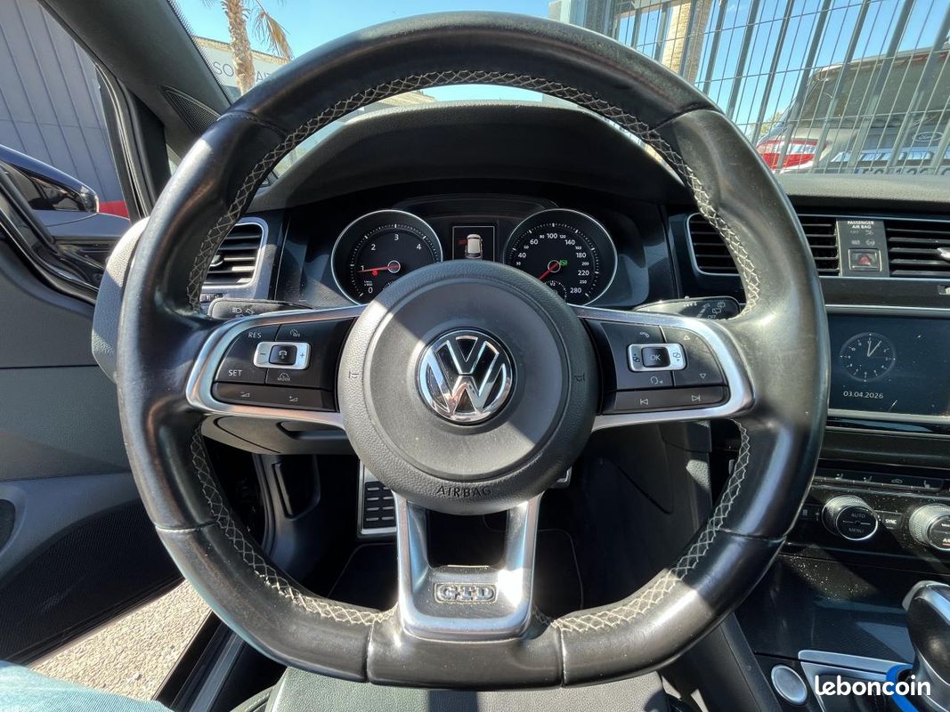 Volkswagen golf gtd 2.0 tdi 184 cv bv dsg 6 suivi complet vw camera / sieges cuir / feux led (image 10)